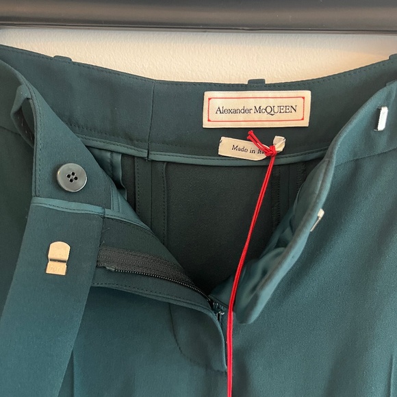 Alexander McQueen Boot Cut Tailored Trousers in Forrest Green - Picture 13 of 15